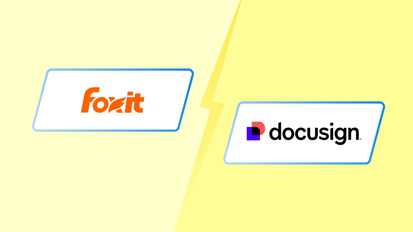 Foxit eSign vs Docusign